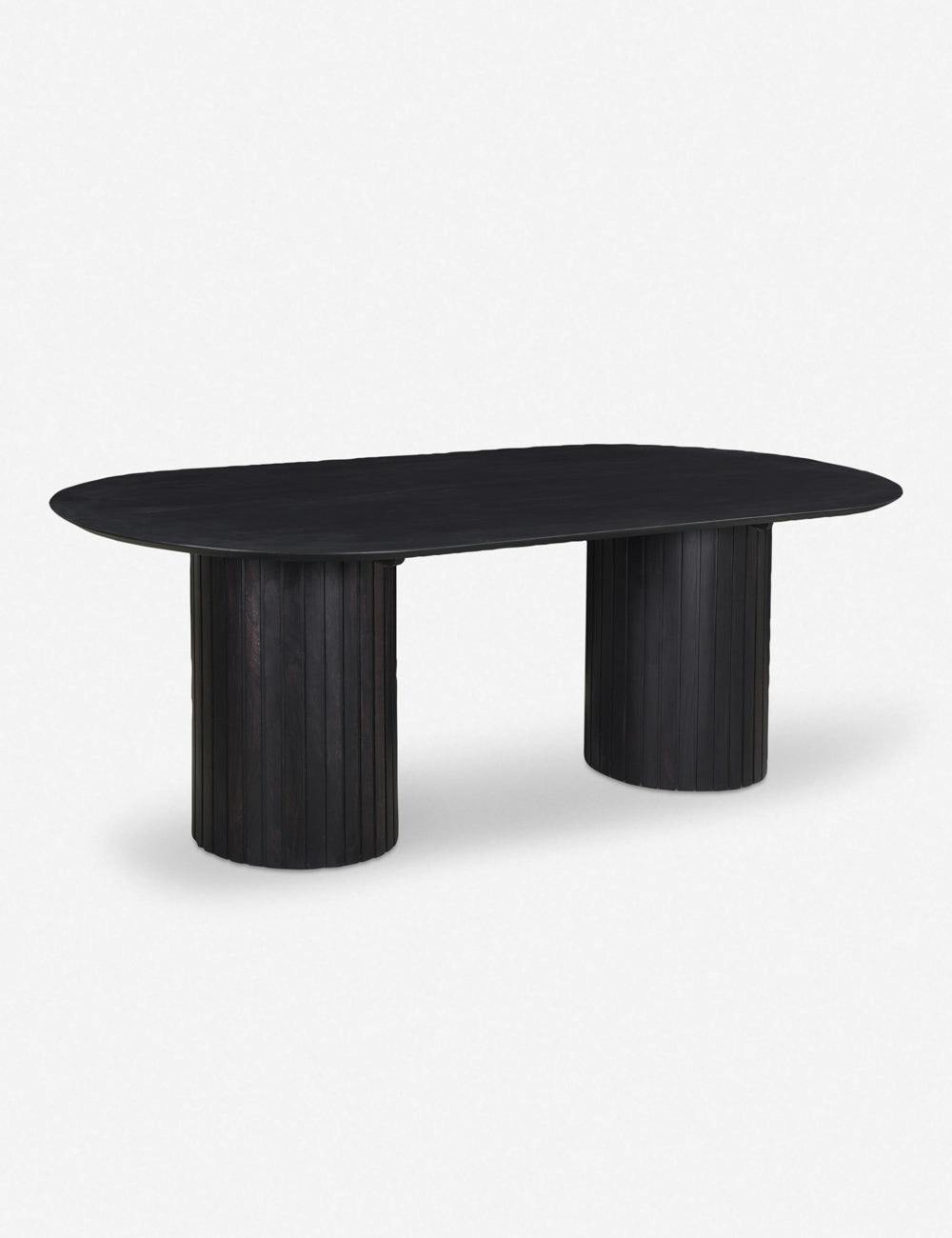 Contemporary Round Wood Extendable Dining Table for Six