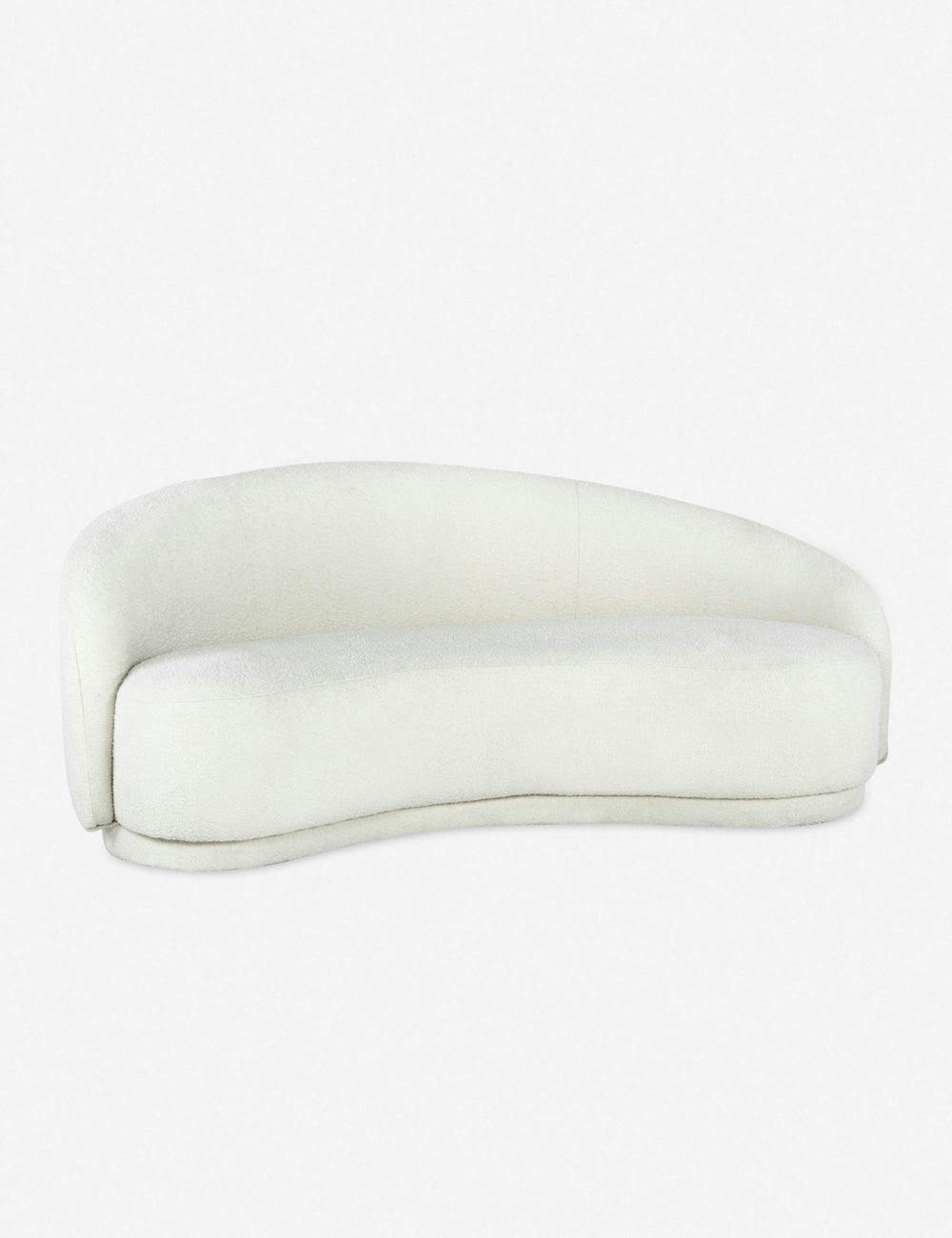 Imabari 82.25" Cream Boucle Curved Sofa