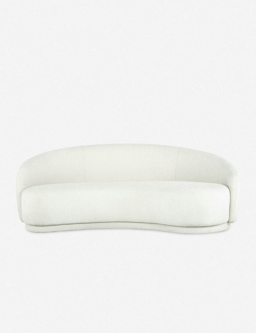 Imabari 82.25" Cream Boucle Curved Sofa