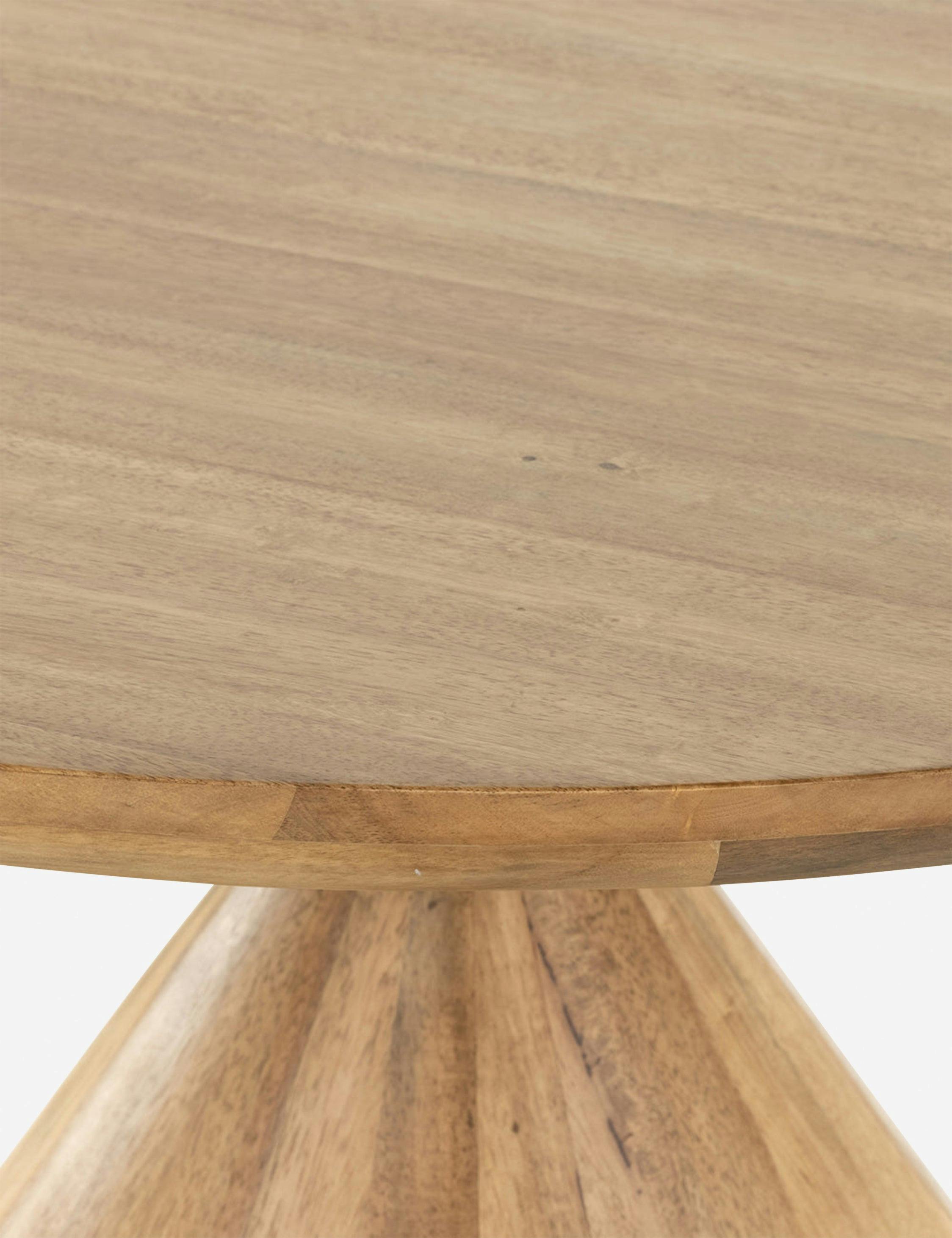 Jasmine Round Dining Table - Natural/Blush Marble
