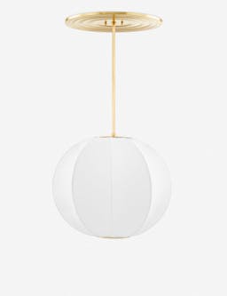 Nguyen Pendant Light - White and Brass / Small