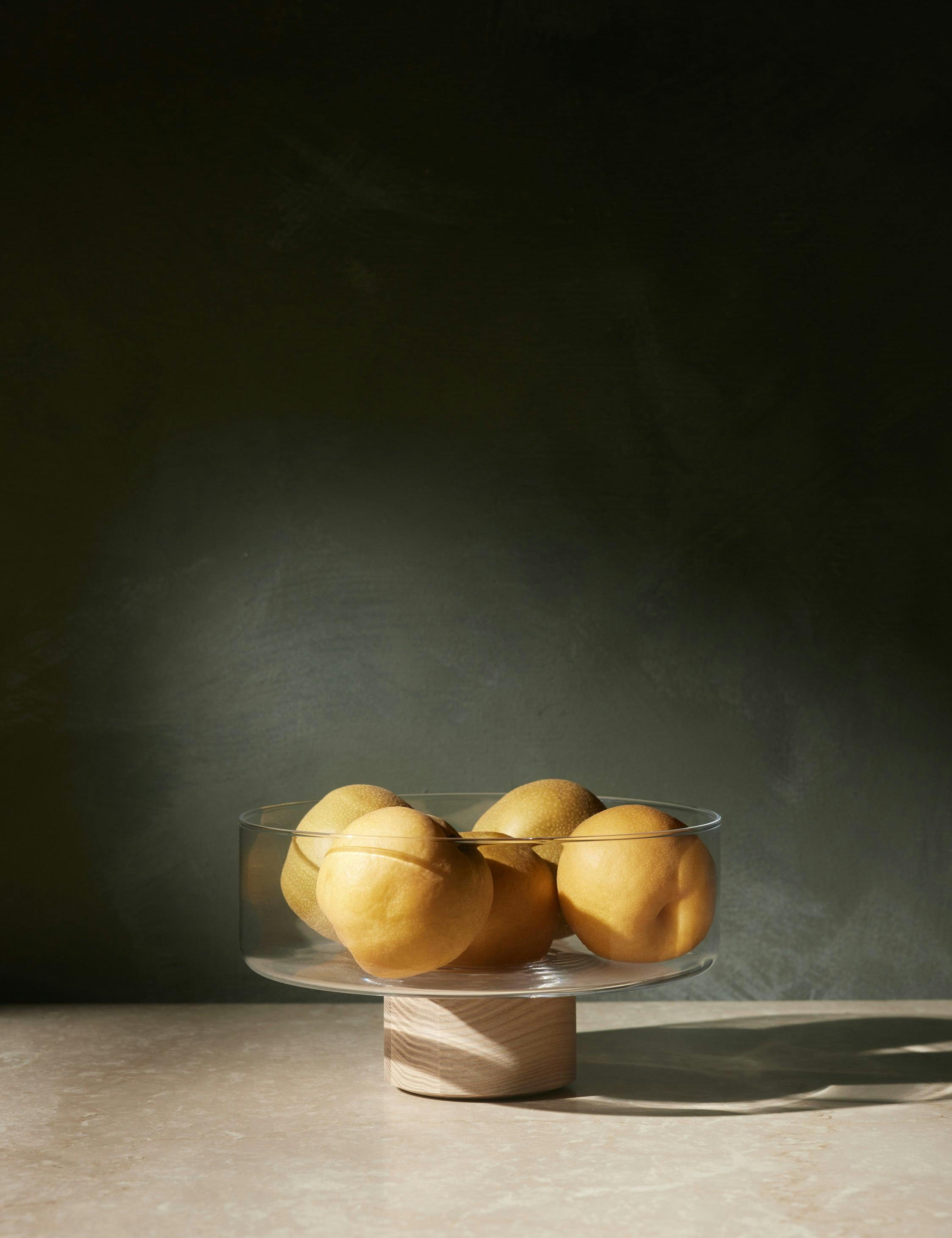 Elegance Handmade Glass Pedestal Bowl for Desserts and Fruits