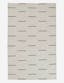 Ivory Stripe 4' x 6' Reversible Flat Woven Wool Blend Rug