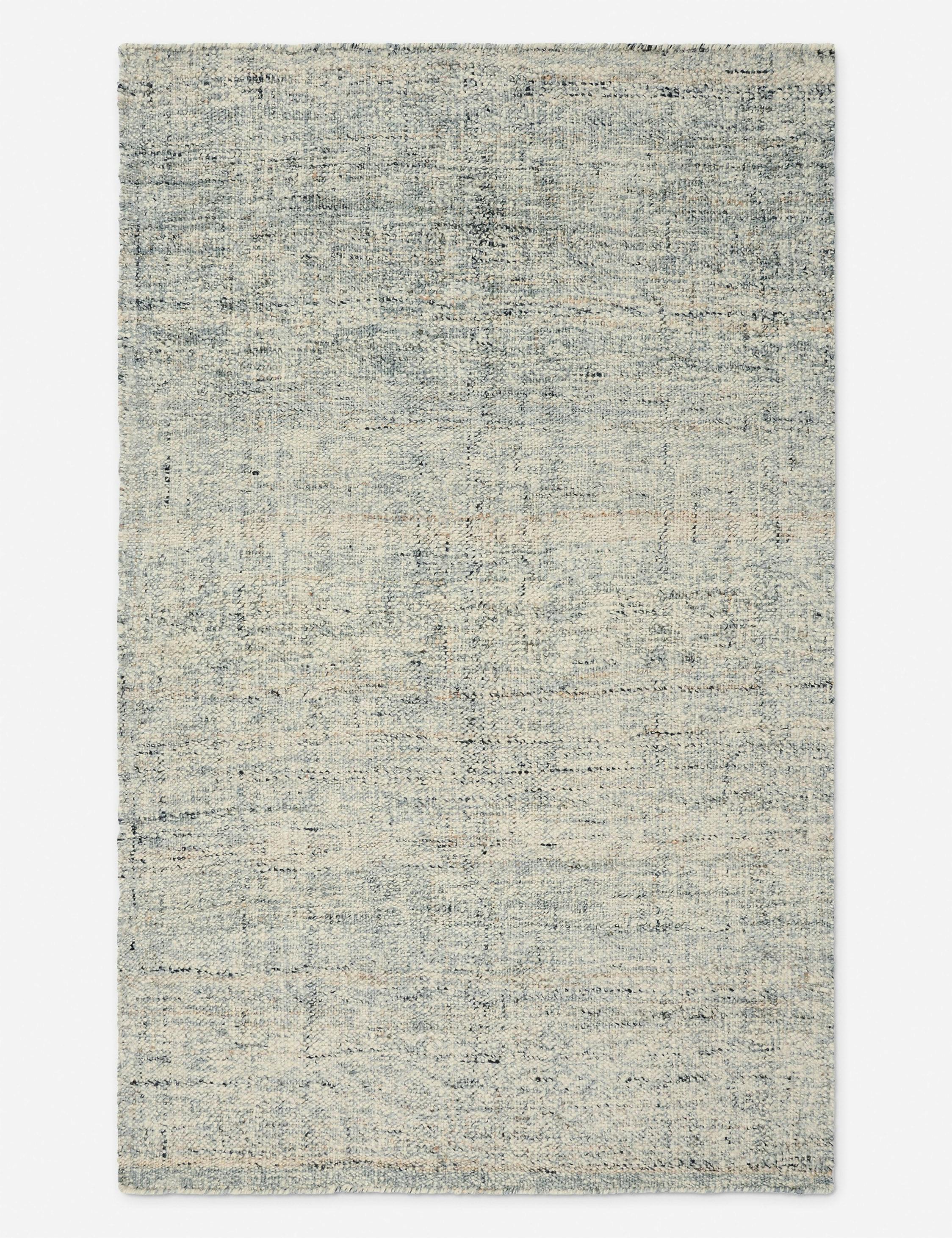 Fog Gray Handwoven Wool-Jute Blend 5' x 8' Area Rug