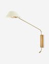 Riaz Plug-in Sconce - Cream and Brass