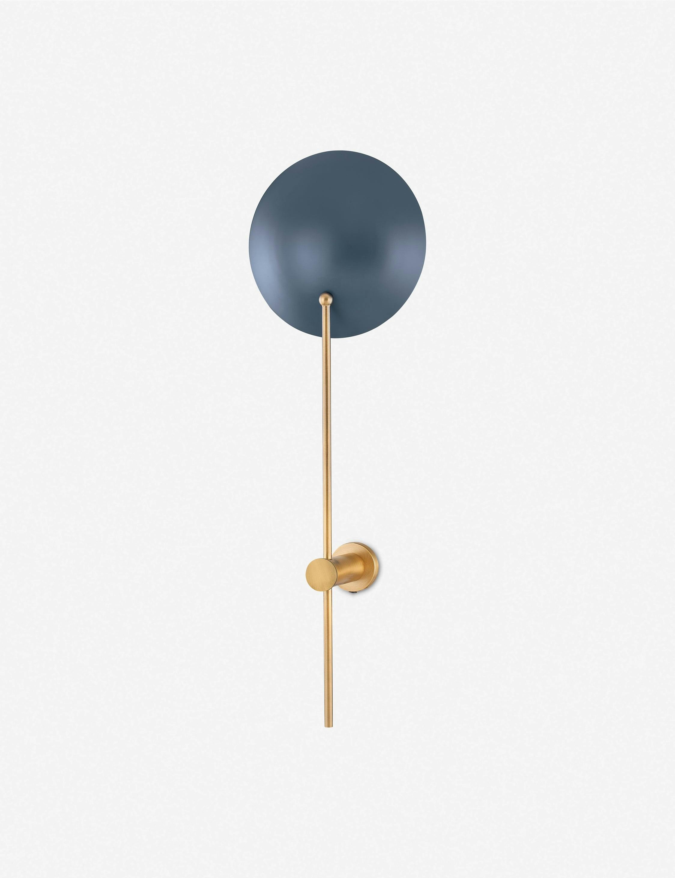 Sereno Plug-In Sconce - Blue and Brass