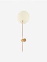 Sereno Plug-In Sconce - Cream and Brass