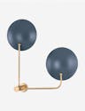 Sereno 2-Light Plug-In Sconce - Blue and Brass