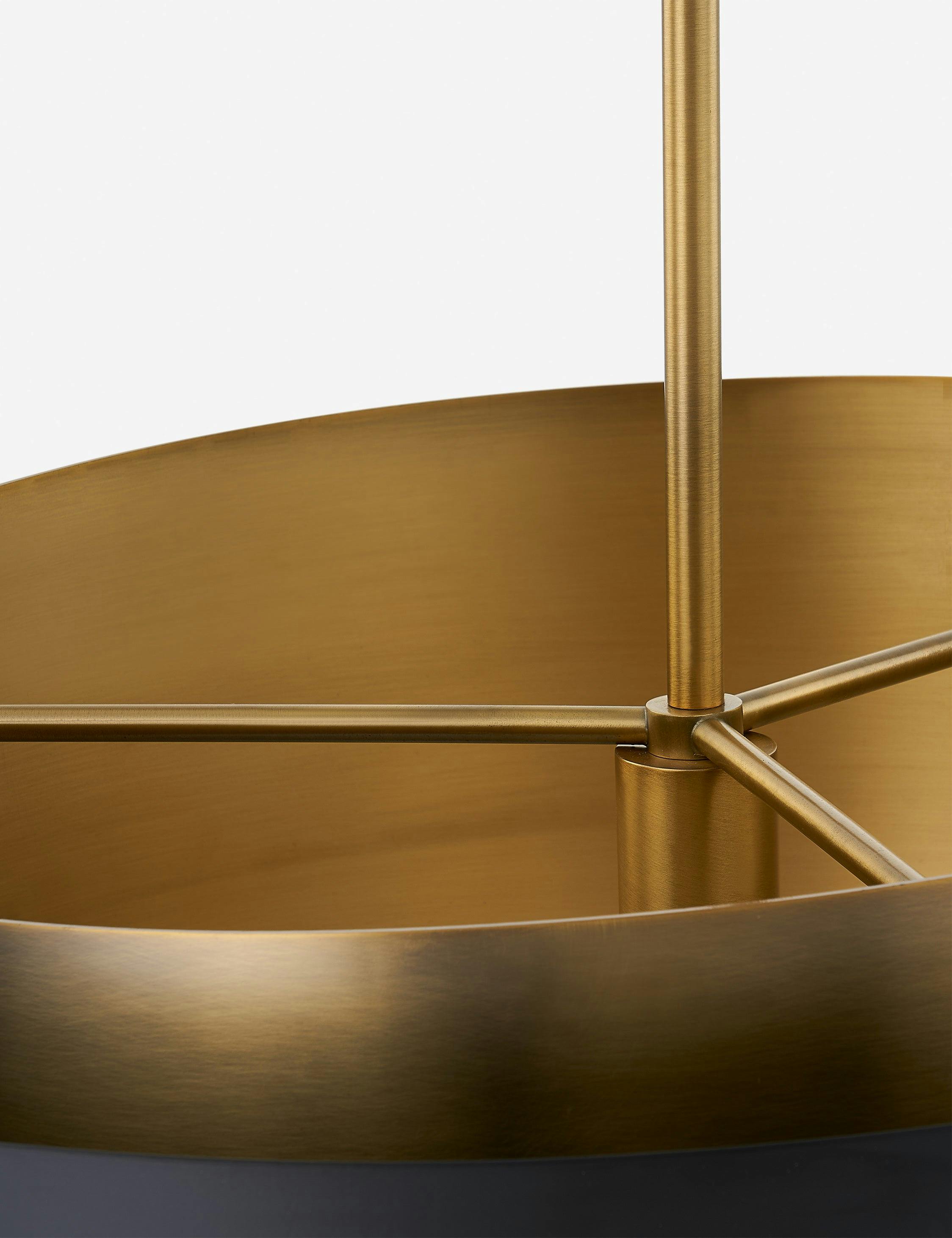 Roux Pendant Light by Colin King x Troy Lighting - Brass and Black / 25" Dia