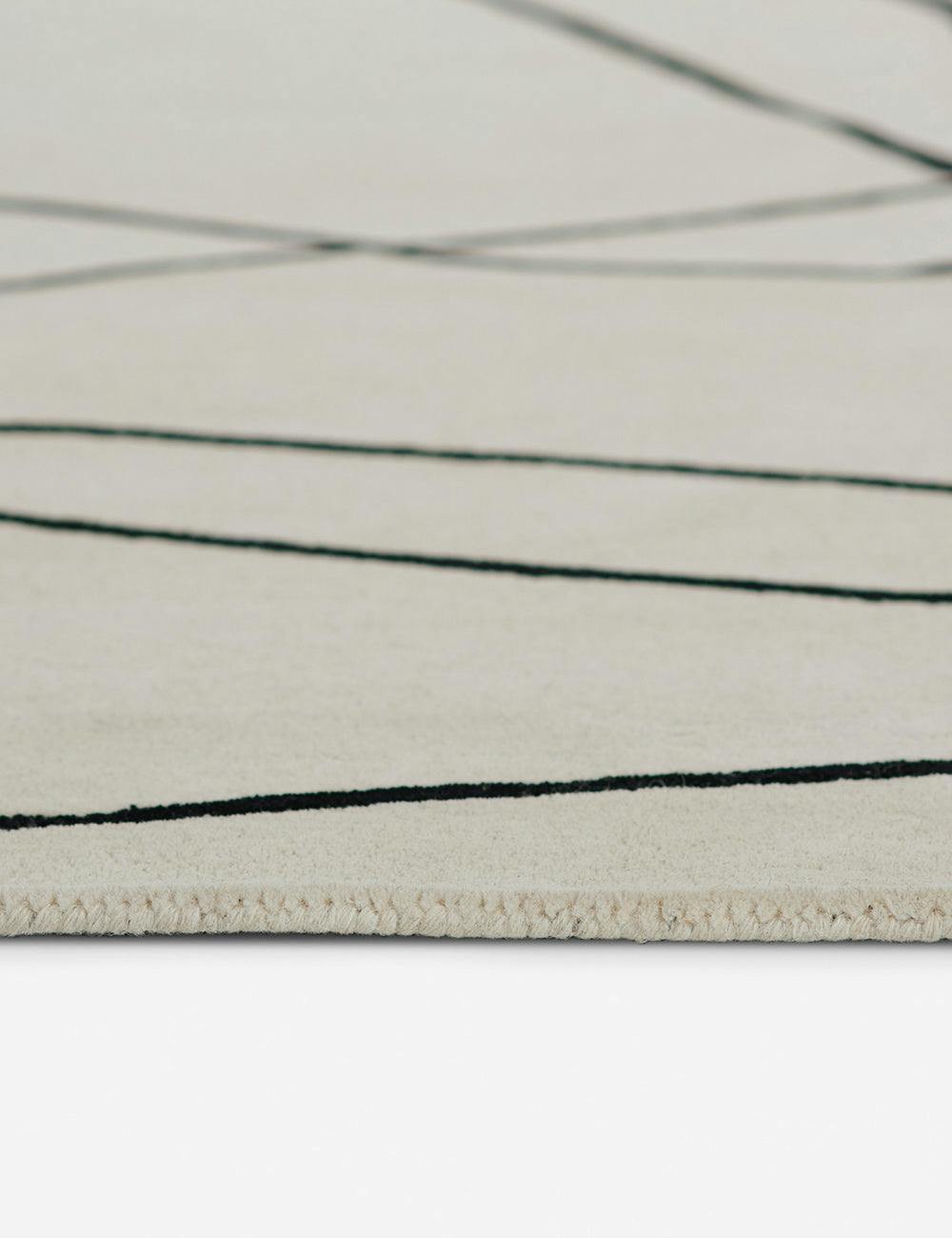Shayla 2'x3' White Hand Tufted Wool Area Rug