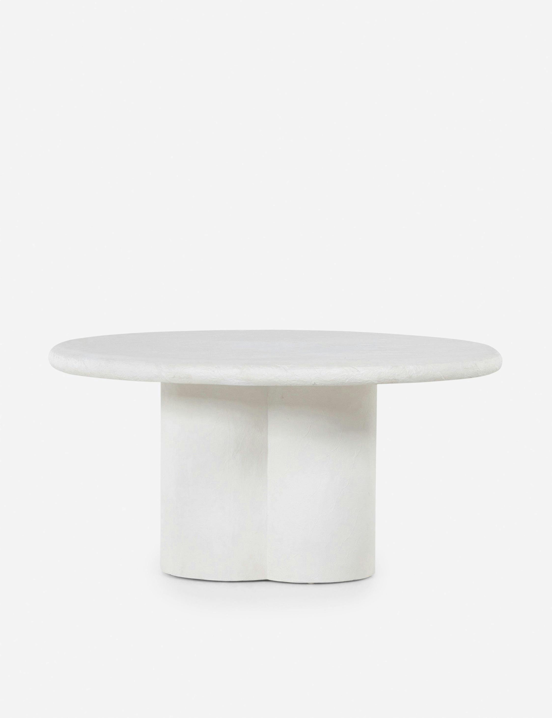 Sol 60" White Concrete Round Dining Table