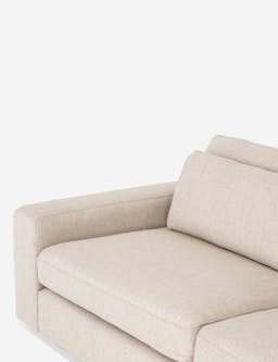 Cresswell Corner Sectional Sofa - Off White / 4-Piece / Right-Facing with Ottoman