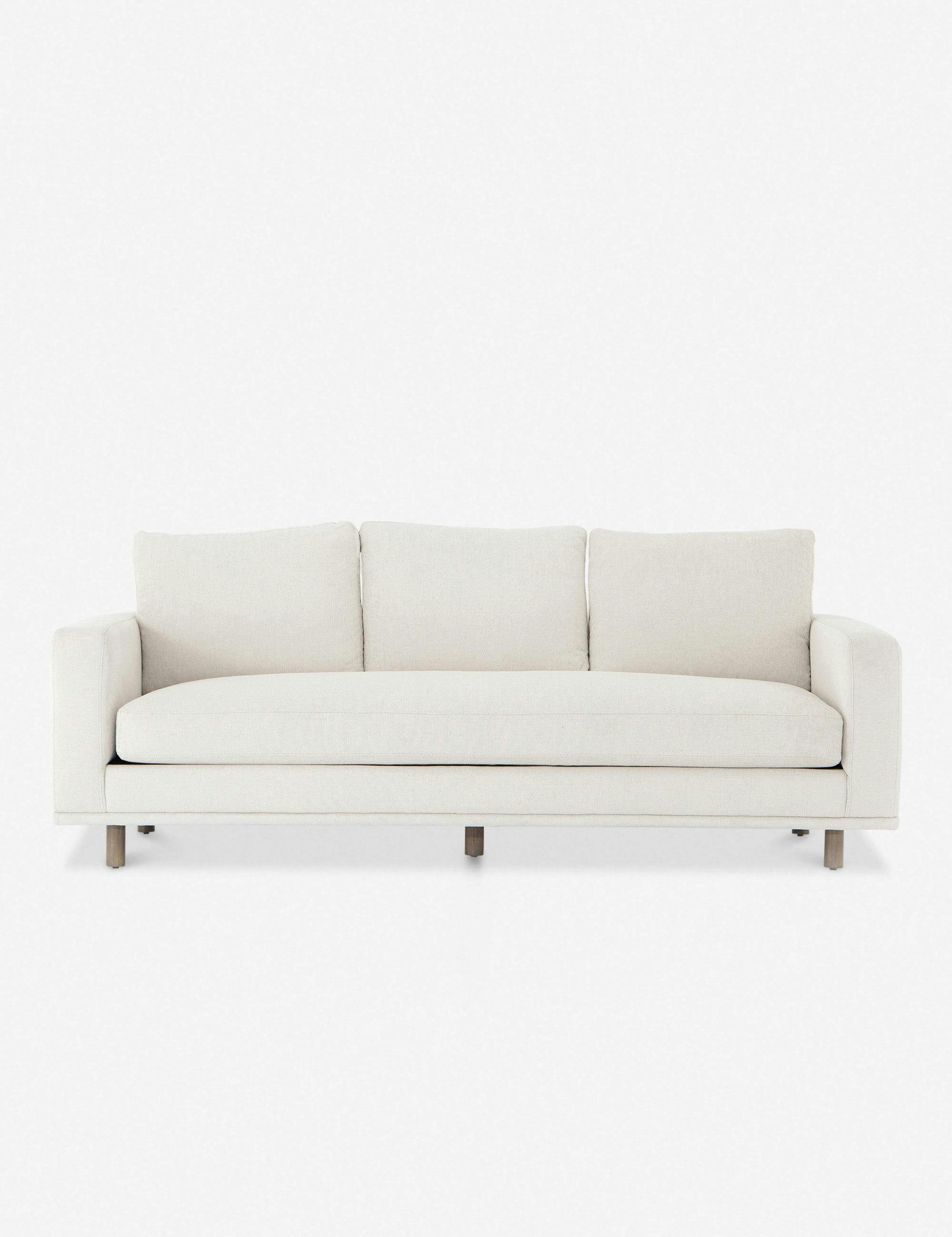 Alzira 87" Bonnell Ivory Upholstered Sofa