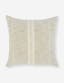Lamina 22"x22" Natural Ivory Striped Cotton Throw Pillow