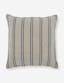 Coastal Charm Blue and White Striped Linen-Cotton 26" Throw Pillow