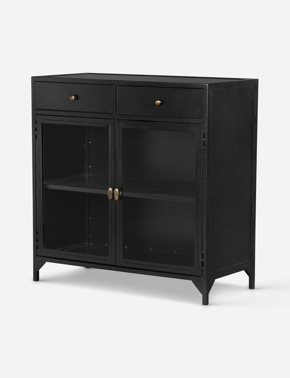 Malcom 35" Black Small Curio Cabinet