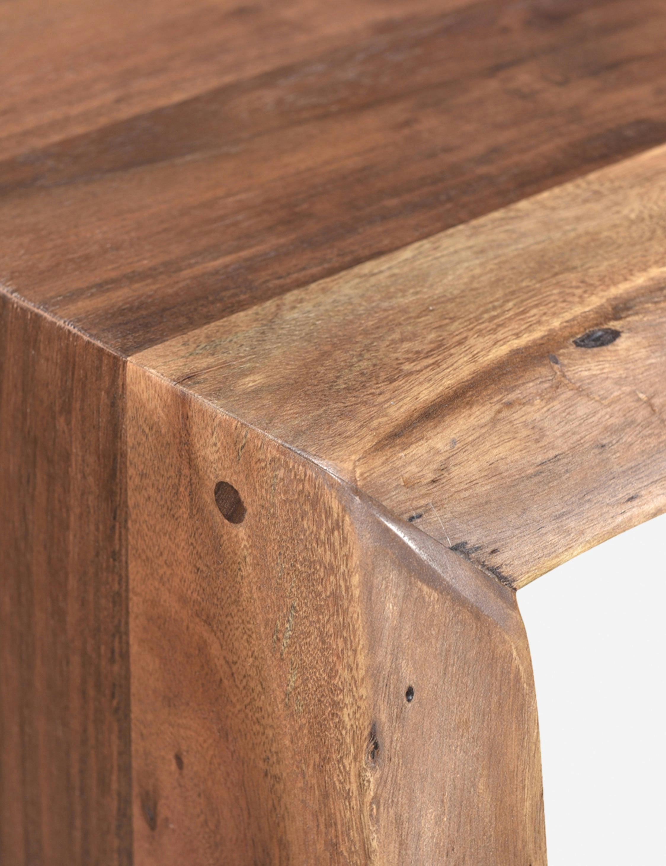 Haworth Smoked Acacia Wood Rectangular Coffee Table