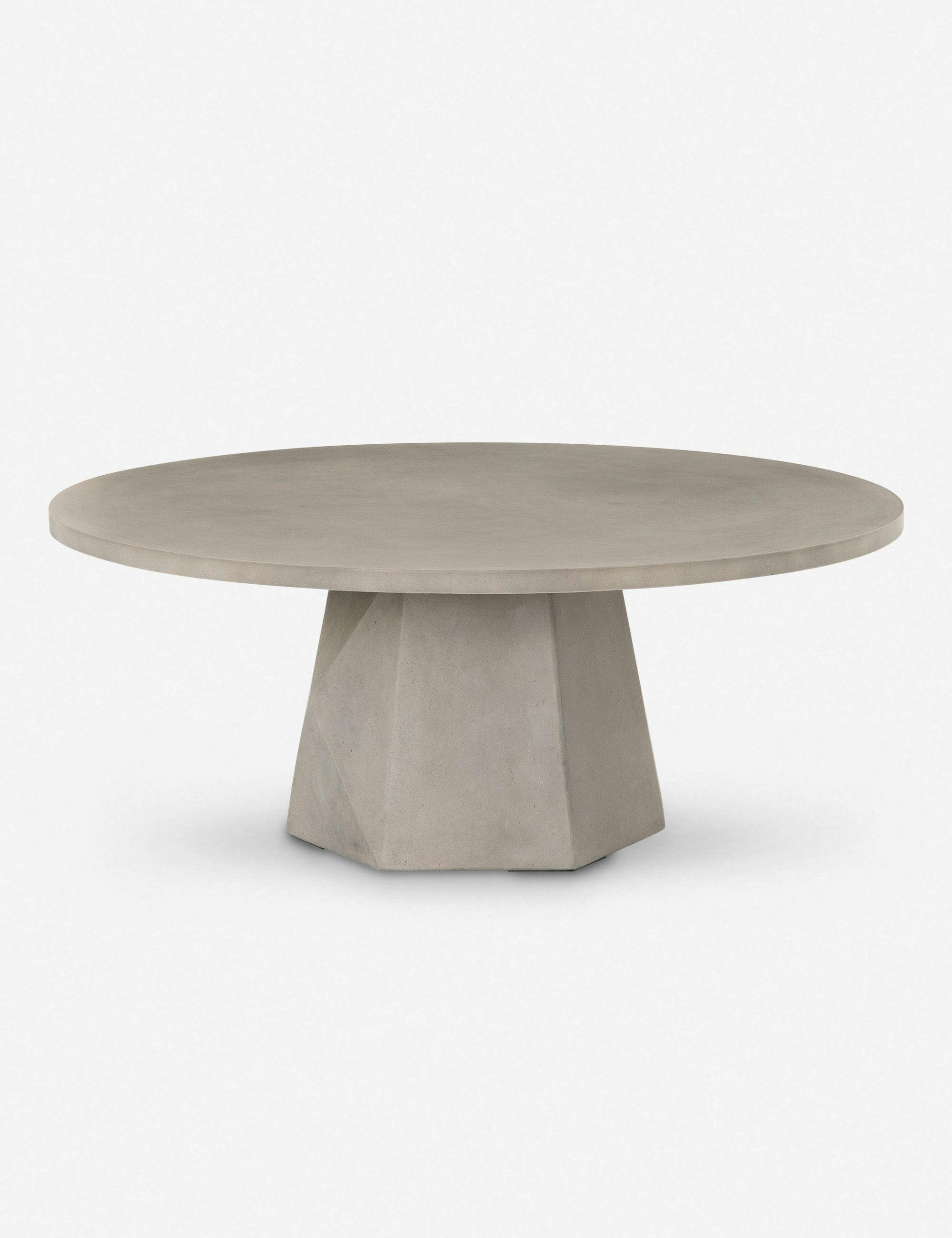 Schuller Round Gray Concrete Outdoor Coffee Table