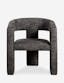 Elo Black Barrel Accent Chair with Plush Foam Seat