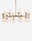 Abernathy Aged Brass 20-Light LED Chandelier with Opal Etched Glass