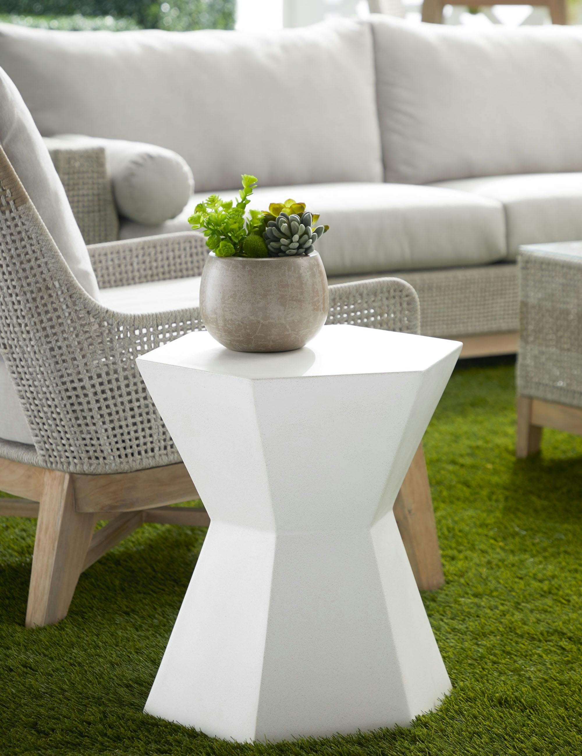 Kai Indoor/Outdoor Side Table - Ivory
