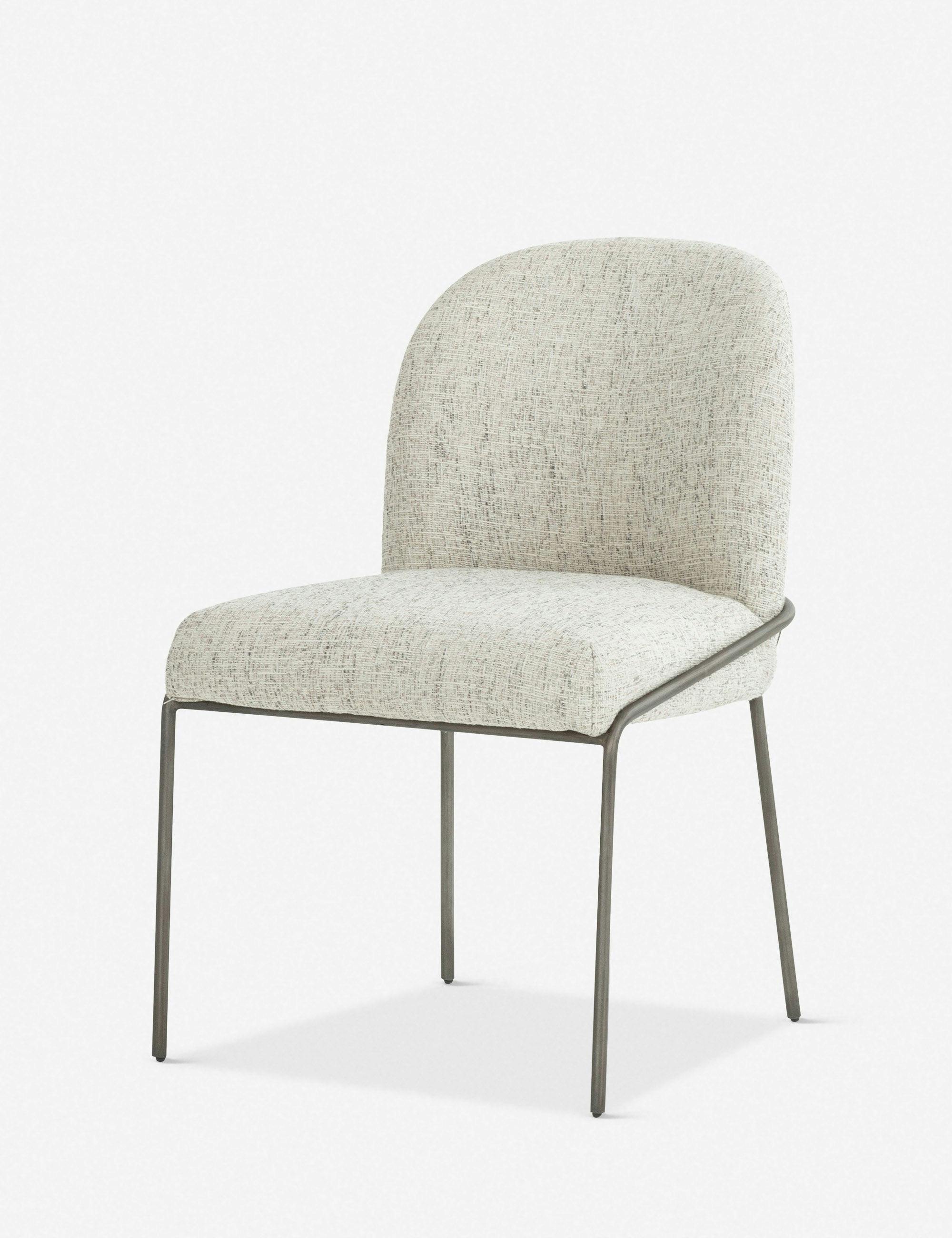 Astrid Grey Upholstered Iron Frame Dining Side Chair