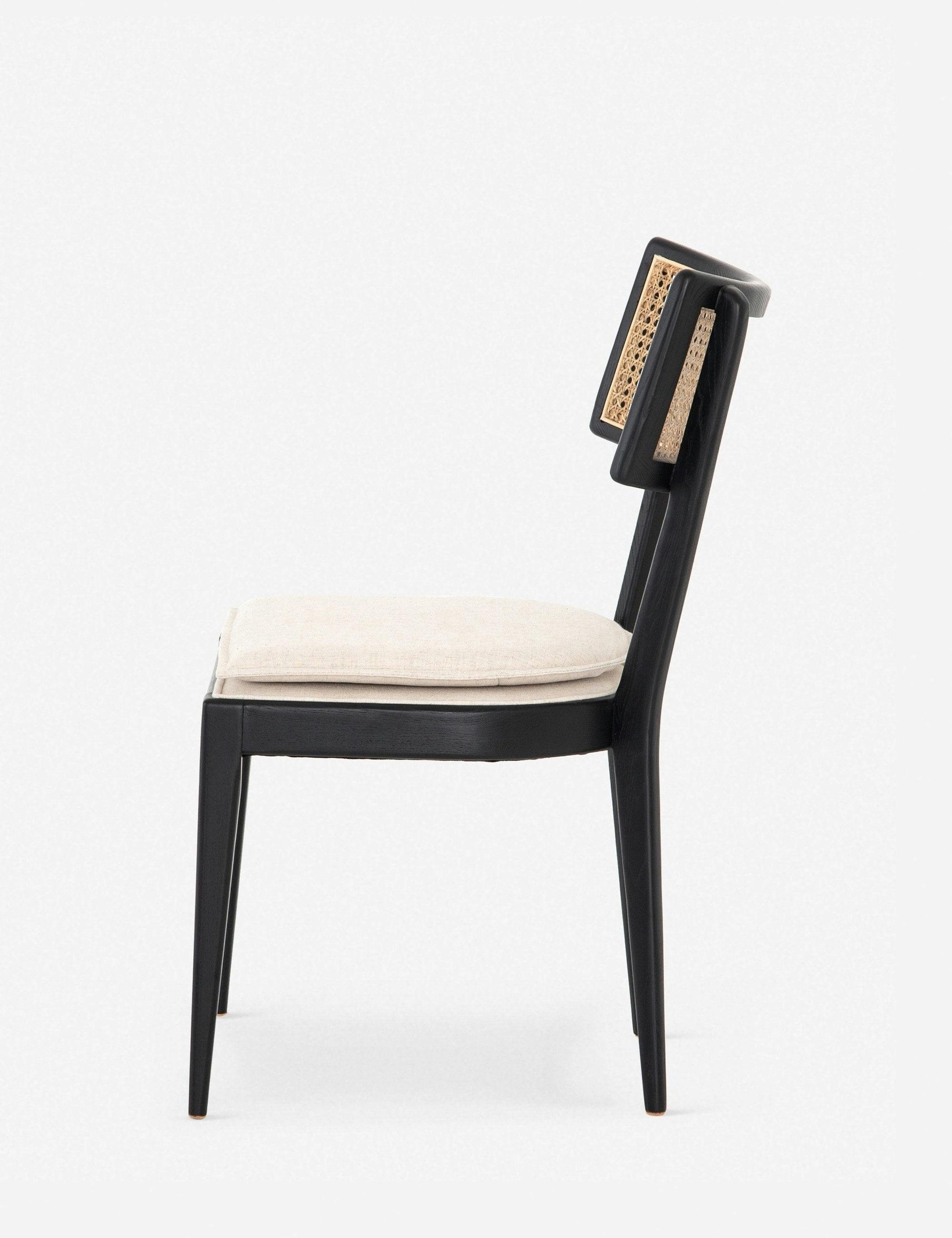 Britt Dining Chair-Brushed Ebony-Savile Flax-Light