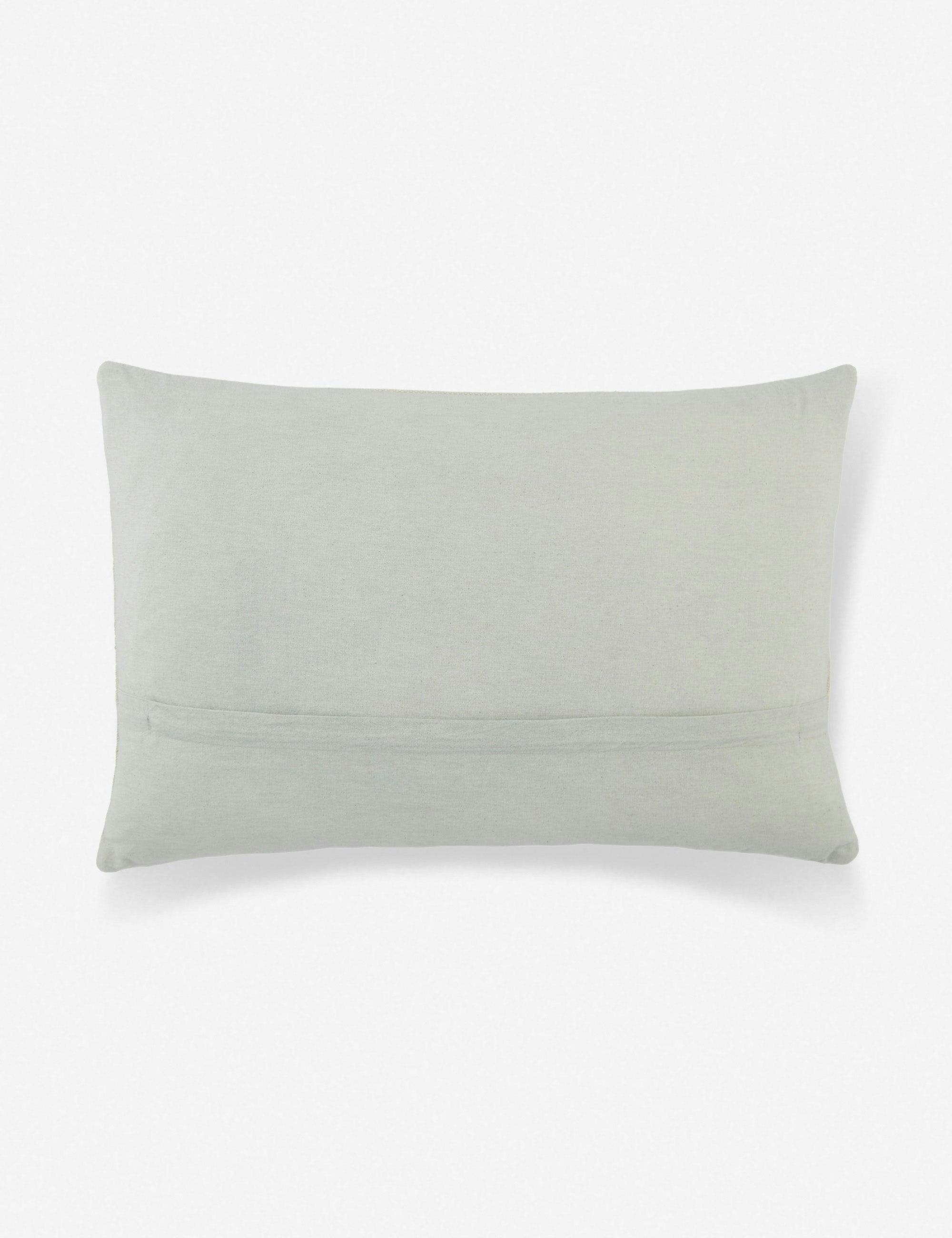 Lina Lumbar Pillow - Light Gray / 24" x 16" / Polyester