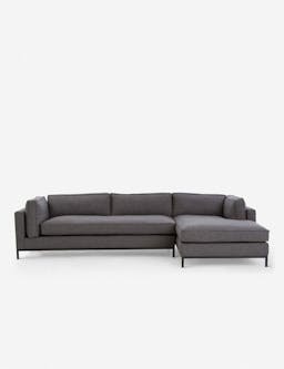 Fritzie Sectional Sofa - Charcoal / Right-Facing