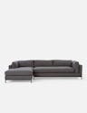 Fritzie Sectional Sofa - Charcoal / Left-Facing