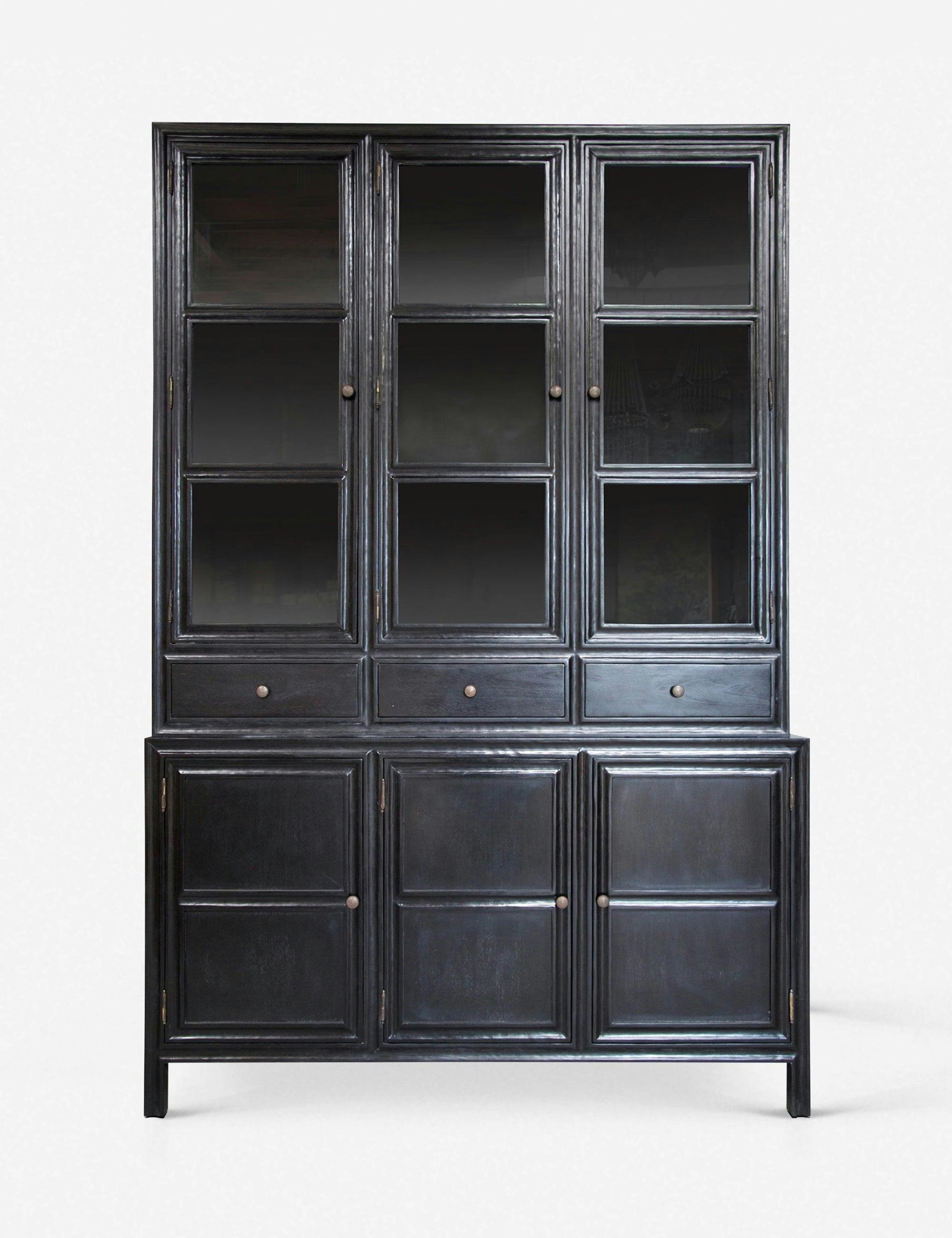 Adora Hand Rubbed Black Colonial China Cabinet