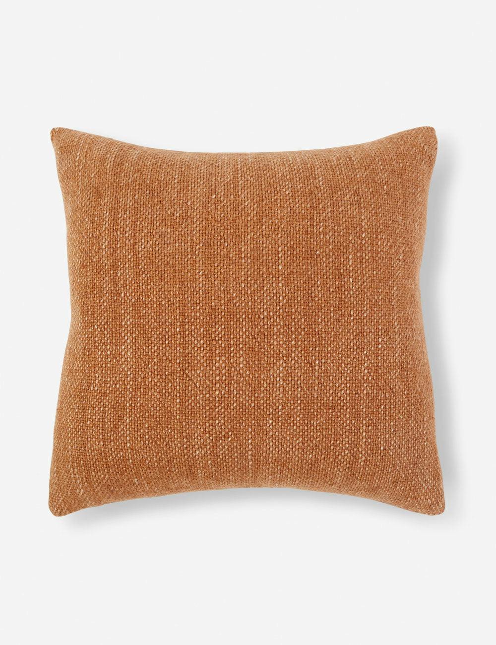 Hendrick Amber Linen 20" x 20" Handwoven Throw Pillow