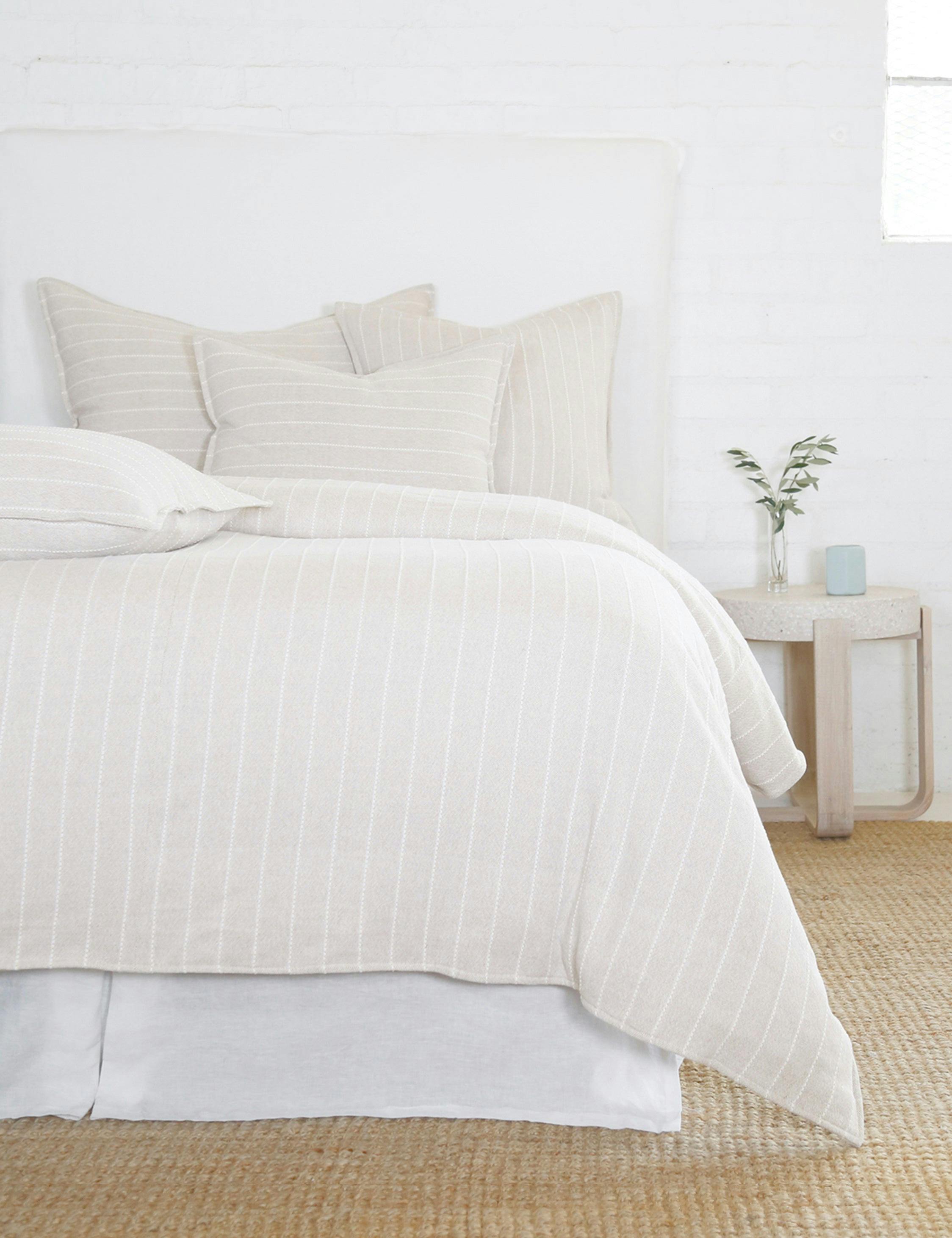 Henley Cotton Duvet by Pom Pom at Home - Oat / Queen
