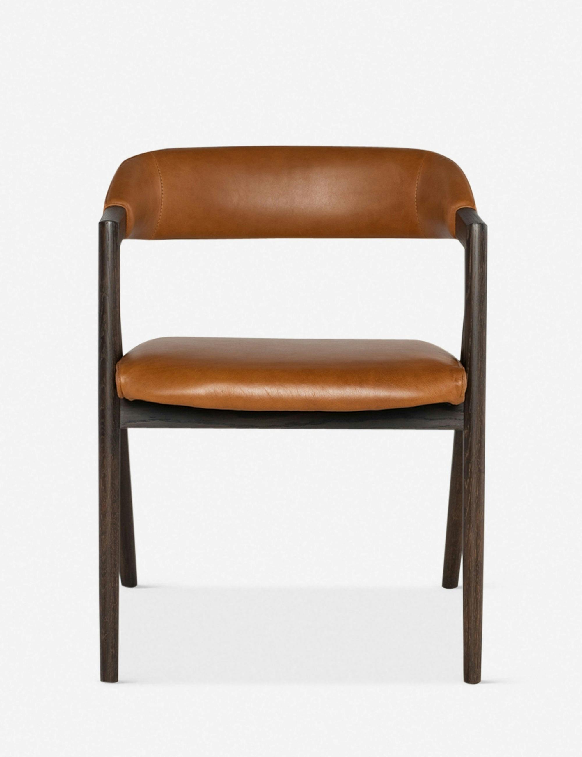 Sandia Desert Seared Matte Oak Leather Dining Chair