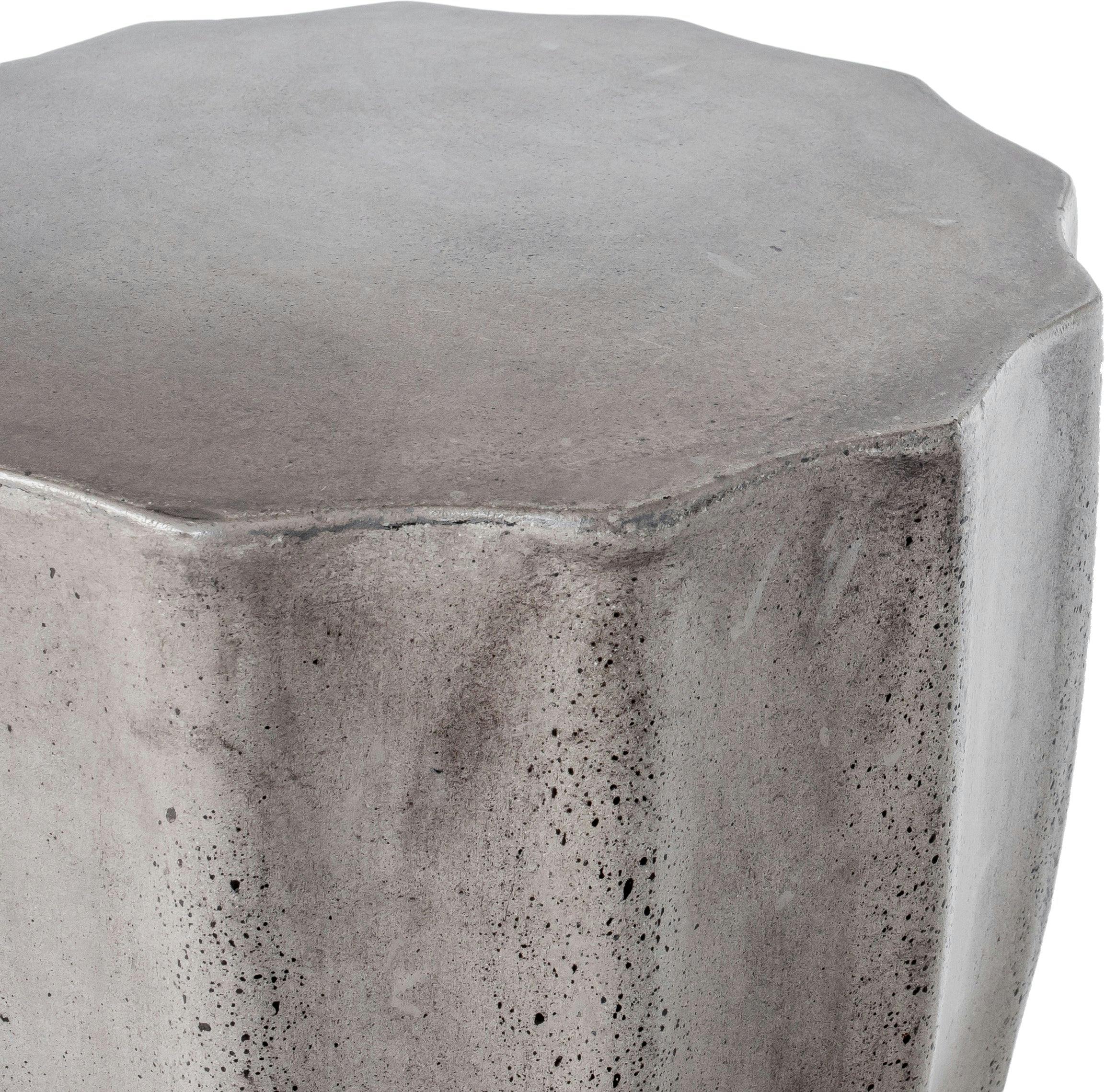 Contemporary Gray Fiberstone 15.5'' Indoor/Outdoor Stool