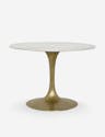 Lillia Round Dining Table - Gold / Diameter 40.5" x 29"