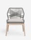 London Grey Teak and Rope Outdoor Dining Chair Set