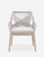 London Taupe Indoor/Outdoor Dining Armchair with Cushion