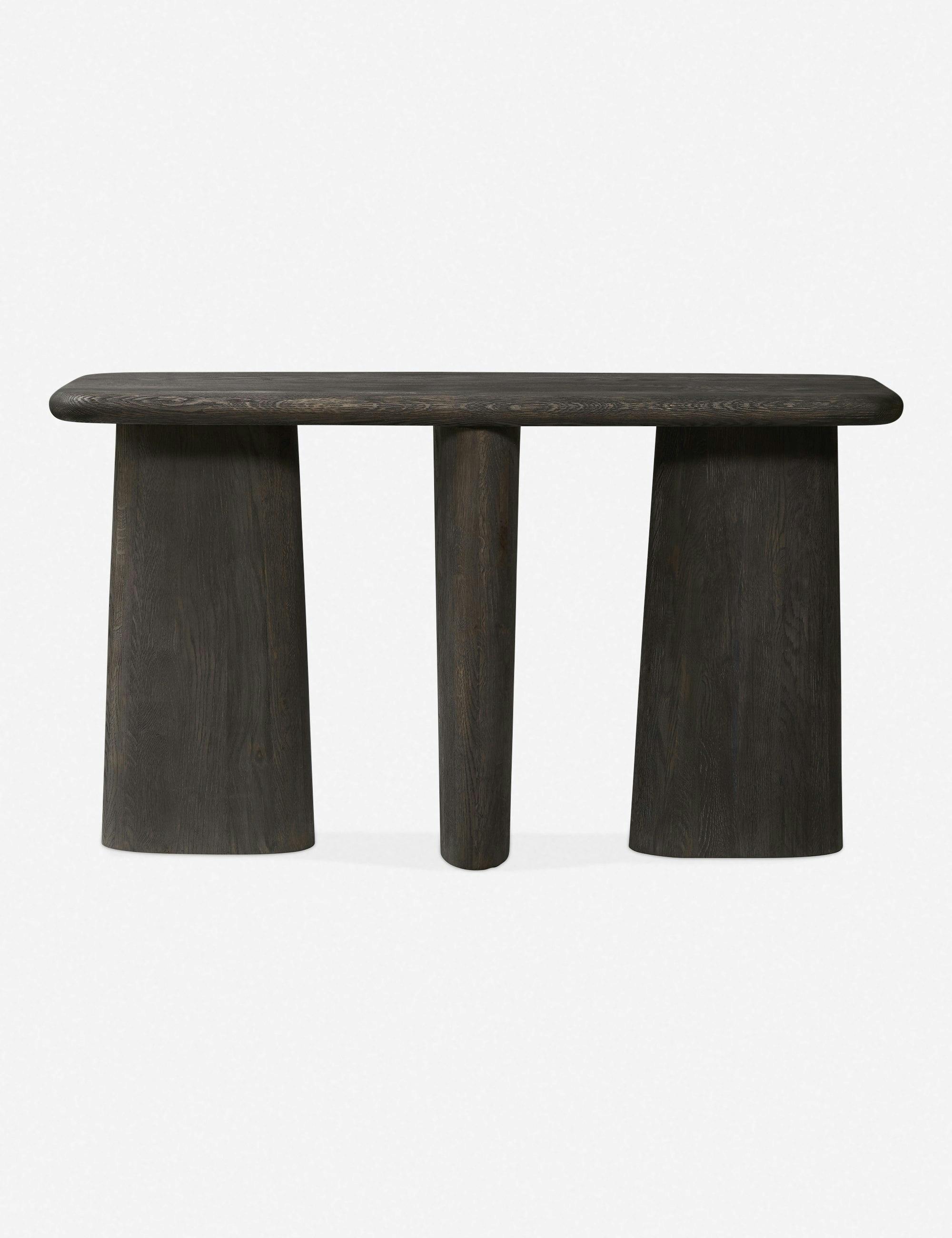 Charcoal Oil Finish 30in Modern Wood Console Table