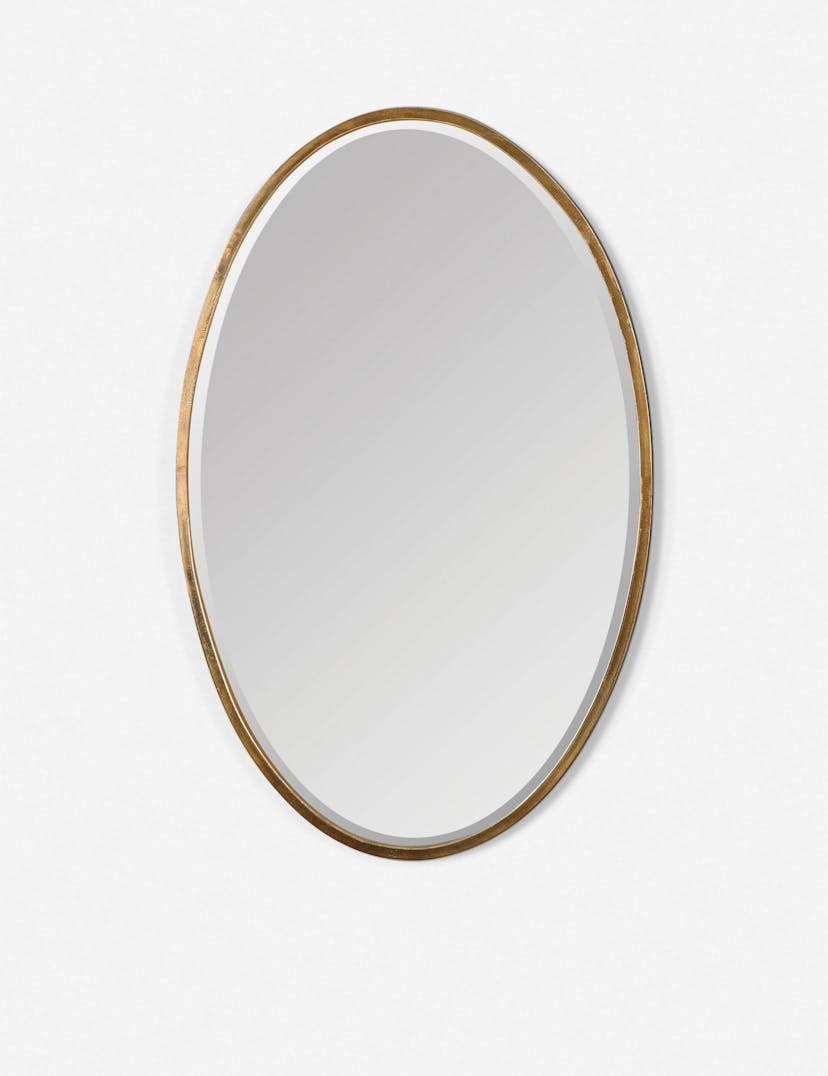 HN Home Decorah Boho Gold Oval Mirror - 18W x 28H in.
