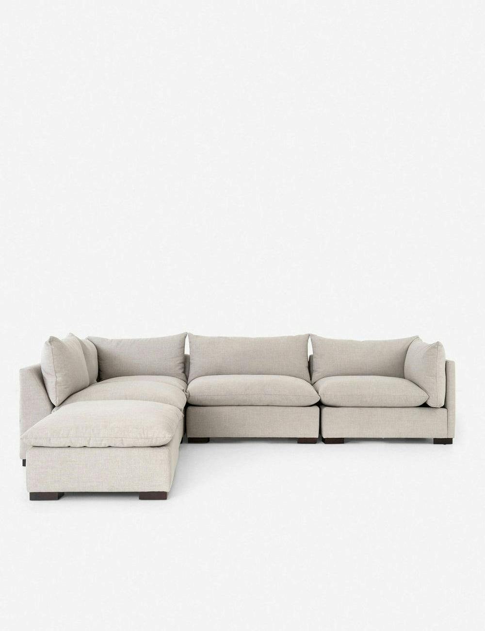 Mitzi 5-Piece Modular Sectional Sofa with Ottoman