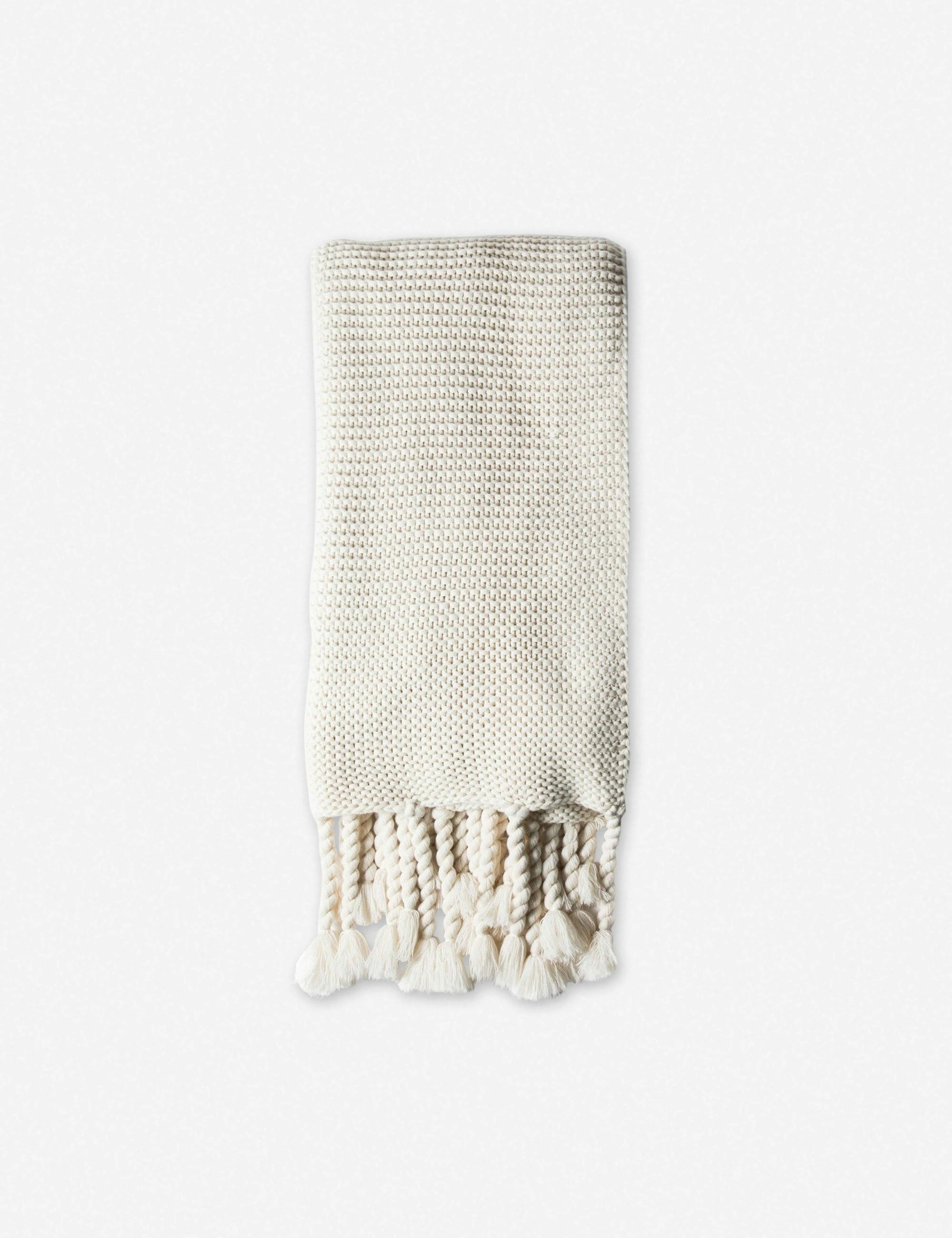 Trestles Chunky Knit Throw by Pom Pom at Home - White