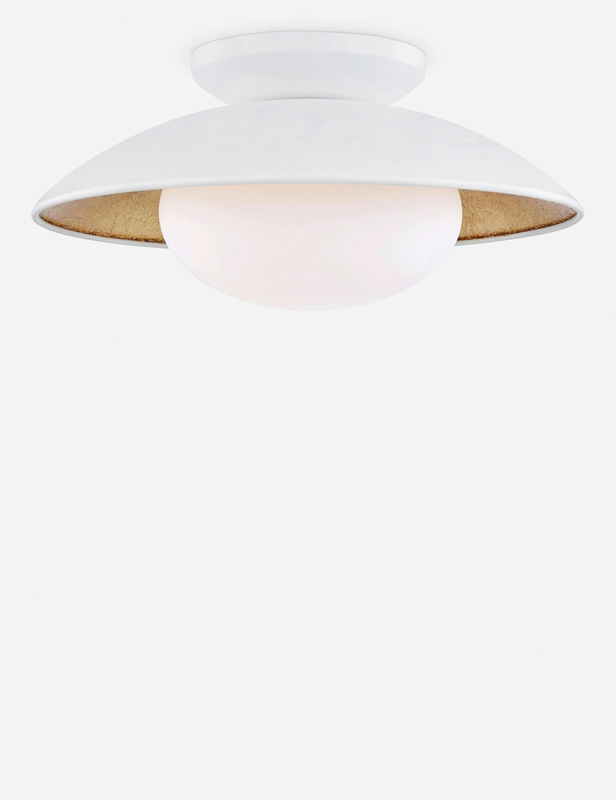 Quinn Semi-Flush Light - White / Small