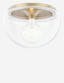 Grace Aged Brass 1-Light LED Flush Mount with Clear Glass Shade