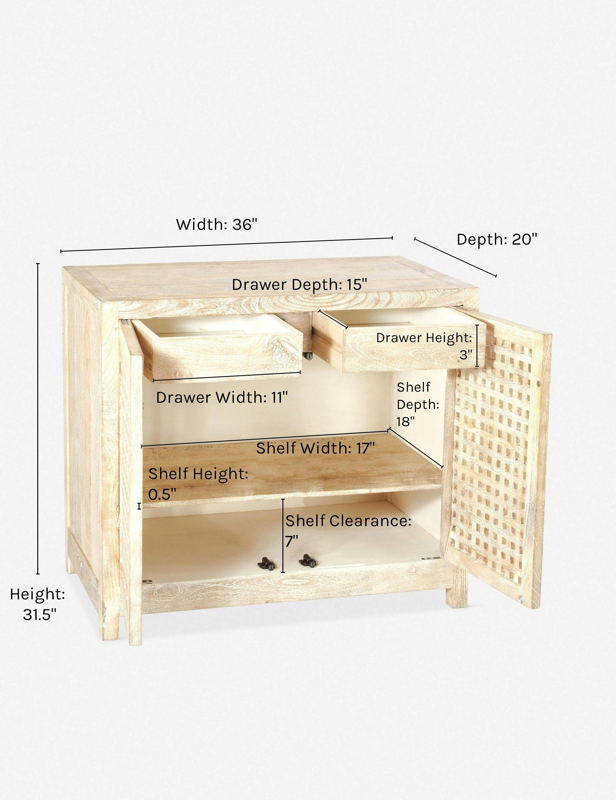 Driftwood Lattice Two-Door Cabinet