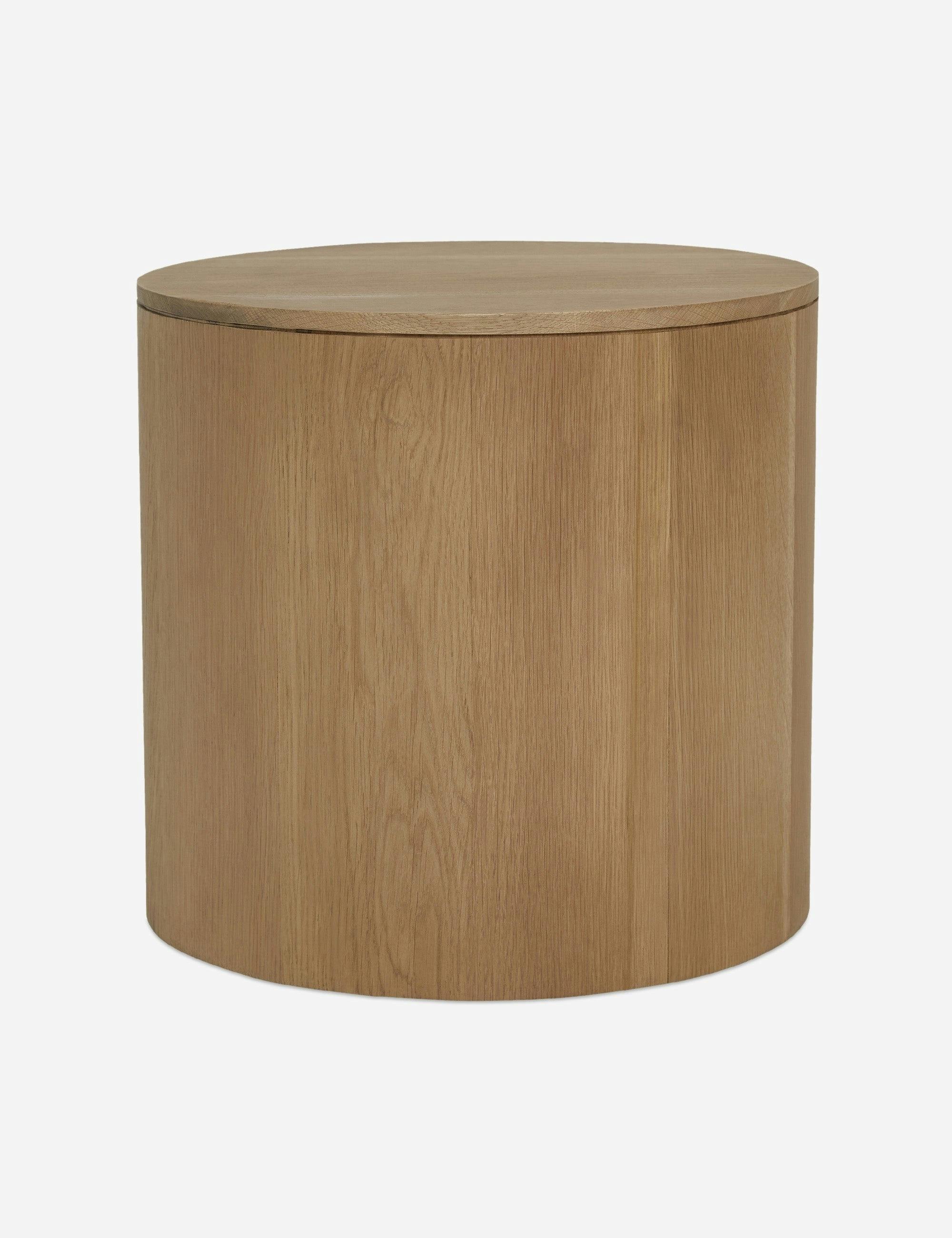 Kono Natural Wood Round Nightstand