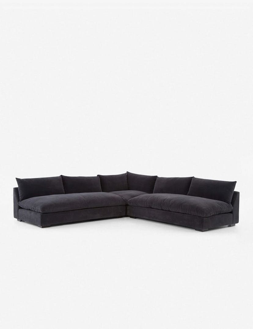 Decima Sectional Sofa - Charcoal Gray